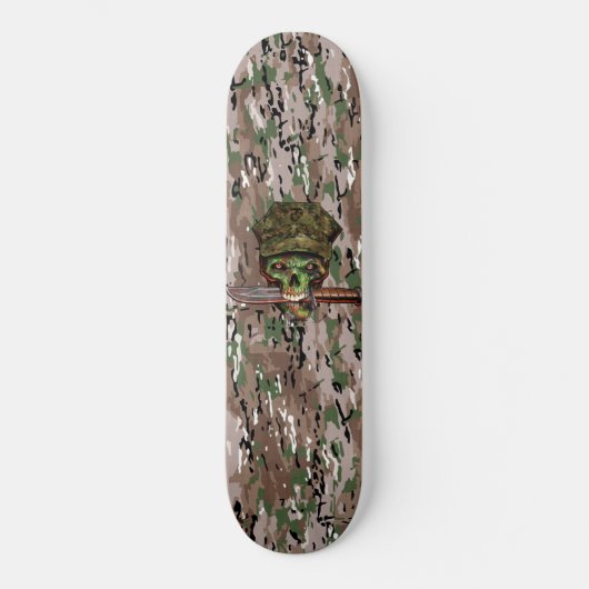Zombie Dagger Marine Camouflage Persoonlijk Skateboard (Voorkant)