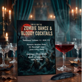 Zombie Dance Halloween-feest uitnodigingskaart Kaart