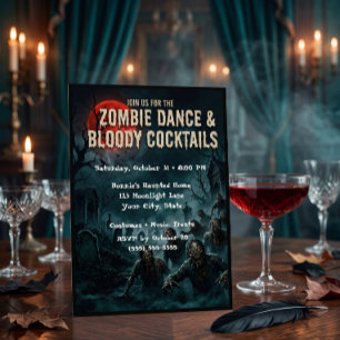Zombie Dance Halloween-feest uitnodigingskaart Kaart