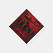 Zombie Dance Party Black & Oranje Servet (Hoek)