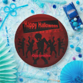 Zombie Dance Party Happy Halloween Papieren Bordje (Feest)