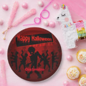 Zombie Dance Party Happy Halloween Papieren Bordje (Feest)