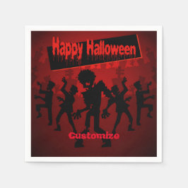 Zombie Dance Party Happy Halloween Servet