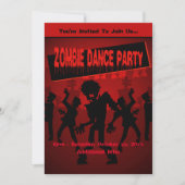 Zombie Dance Party Sinaasappel Kaart (Voorkant)