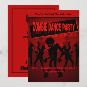 Zombie Dance Party Sinaasappel Kaart