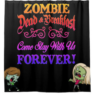 Zombie Dead en Breakfast Douchegordijn