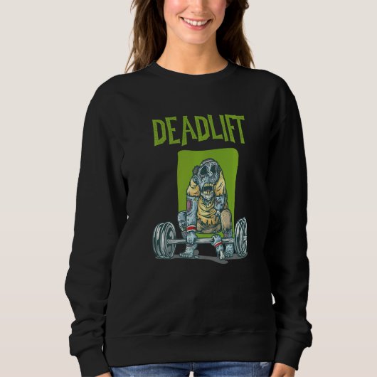 Zombie Deadlift Gewichtstraining Oefening Workout Trui (Voorkant)