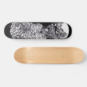 Zombie Death Metal Black and White Art Deck Persoonlijk Skateboard (Horizontaal)