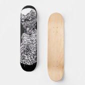 Zombie Death Metal Black and White Art Deck Persoonlijk Skateboard (Voorkant)