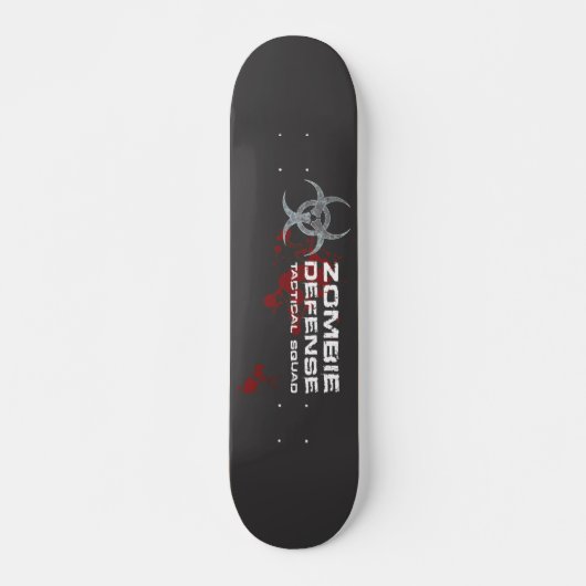 Zombie Defense Tactical Squad bord - zwart Persoonlijk Skateboard (Voorkant)
