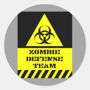 Zombie Defense Team Ronde Sticker