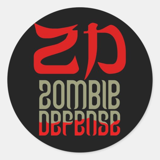 Zombie Defensie Stickers (Voorkant)