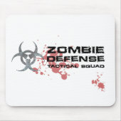 Zombie Defensie Tactisch Squad mousepad wit Muismat (Voorkant)