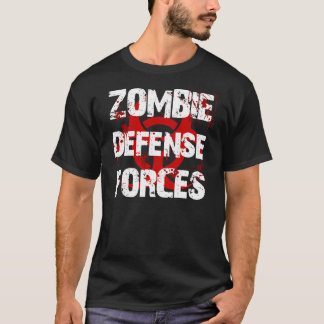 ZOMBIE-DEFENSIEFRACHTEN T-SHIRT