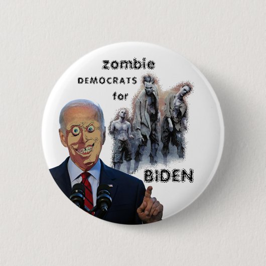 zombie Democraten voor Biden Ronde Button 5,7 Cm (Voorkant)