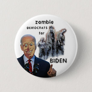 zombie Democraten voor Biden Ronde Button 5,7 Cm