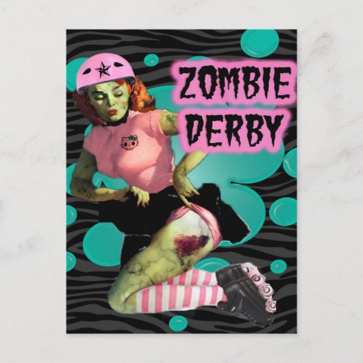 Zombie Derby Briefkaart (Voorkant)