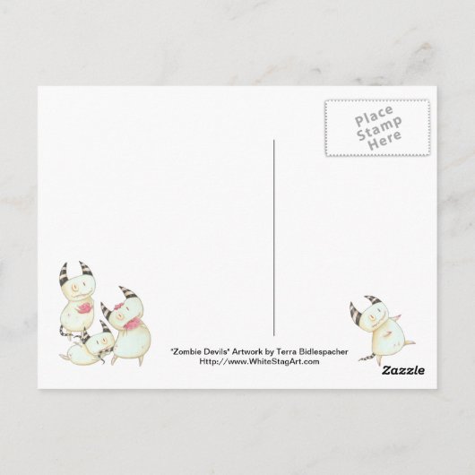 Zombie Devils - Little Devils art ipad case Briefkaart (Achterkant)