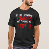 Zombie die design voor mannen Halloween Funn runt T-shirt (Voorkant)