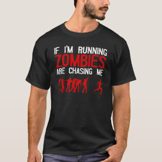 Zombie die design voor mannen Halloween Funn runt T-shirt