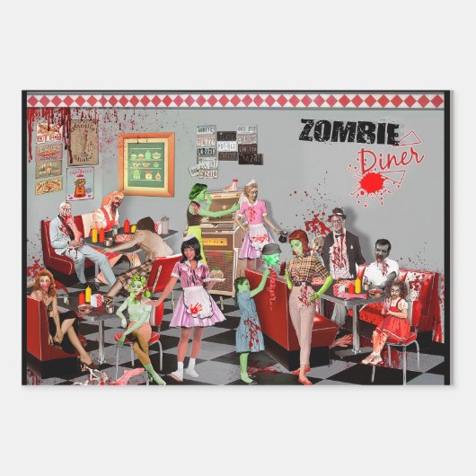 Zombie Diner Inpakpapier Vel (Voorkant)