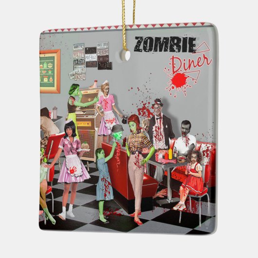 Zombie Diner Keramisch Ornament (Links)