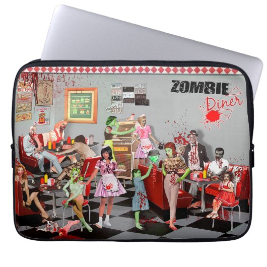 Zombie Diner Laptop Sleeve (Voorkant)