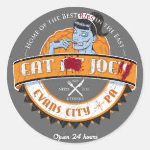 Zombie diner logo sticker