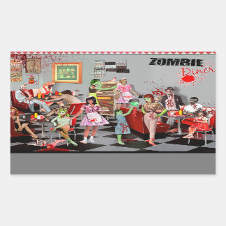 Zombie Diner Rechthoekige Sticker