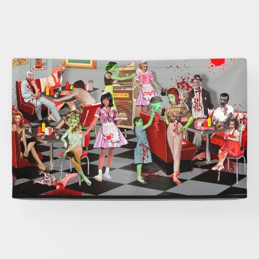 Zombie Diner Spandoek (Horizontaal)
