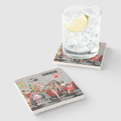 Zombie Diner Stenen Onderzetter (Zijkant)