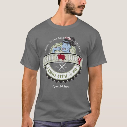Zombie-dinershirt T-shirt (Voorkant)