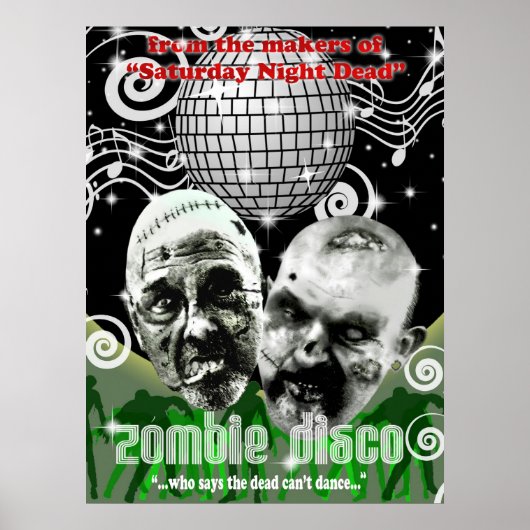 zombie disco poster (Voorkant)