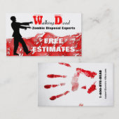 Zombie Disposal Visitekaartjes (Voorkant / Achterkant)