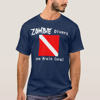 Zombie Divers Love Brain Coral (donker) T-shirt
