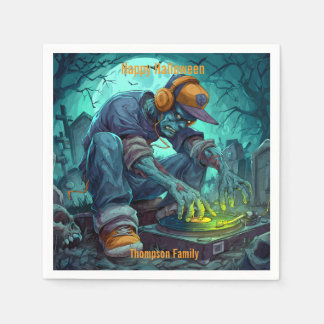 Zombie DJ Rave Halloween Party Vibes Servet