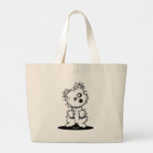 Zombie Dog Halloween Trick-or-Treat Bag Grote Tote Bag (Achterkant)