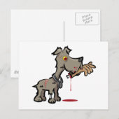Zombie Dog Illustratie van Daily Undode Briefkaart (Voorkant / Achterkant)
