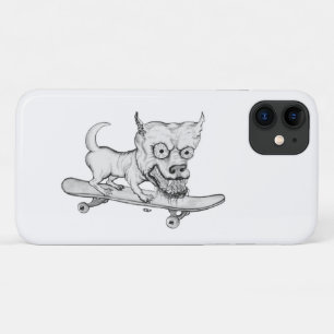 Zombie Dog, mijn kleine mooie hond op skateboard Case-Mate iPhone Case