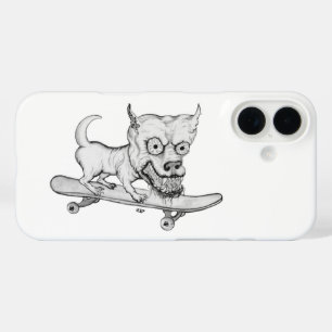 Zombie Dog, mijn kleine mooie hond op skateboard iPhone 16 Hoesje