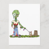 Zombie Dog Walker Briefkaart (Voorkant)
