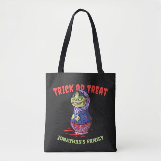 Zombie Doll Trick or treat Halloween Tote Bag (Voorkant)