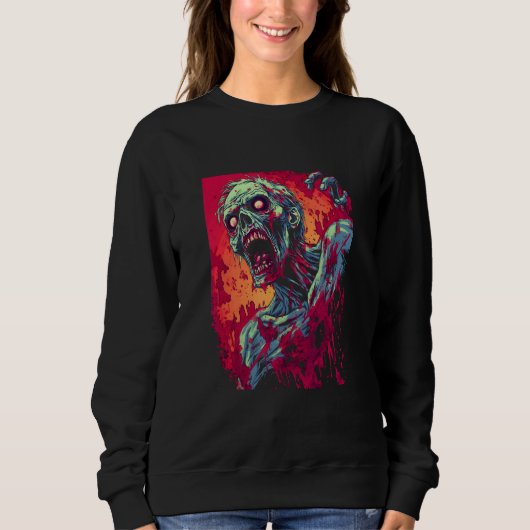 Zombie door Haunted Horror Halloween 2 Trui (Voorkant)