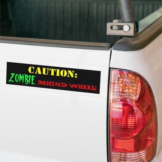 Zombie Driver Bumpersticker (Op Truck)