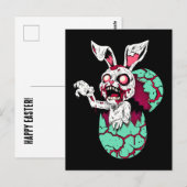 Zombie Easter Bunny Briefkaart (Voorkant / Achterkant)