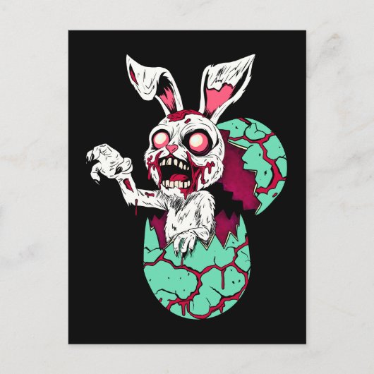 Zombie Easter Bunny Briefkaart (Voorkant)