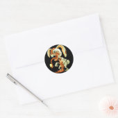 Zombie Easter Bunny Ronde Sticker (Envelop)