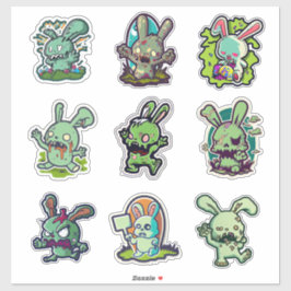 Zombie Easter Bunny Sticker