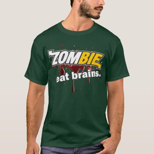 Zombie - Eat Brains T-shirt (Voorkant)
