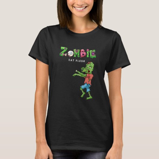 Zombie Eat Flesh T-shirt (Voorkant)
